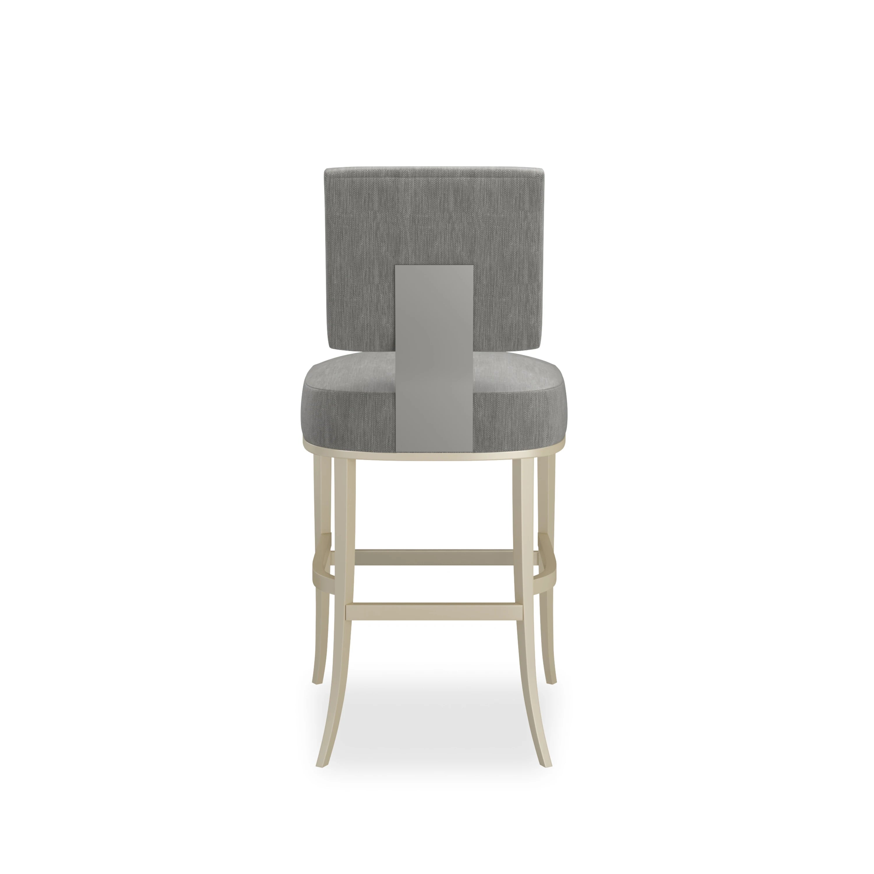 Reserved Seating Counter Stool-Pewter - 3rd angle