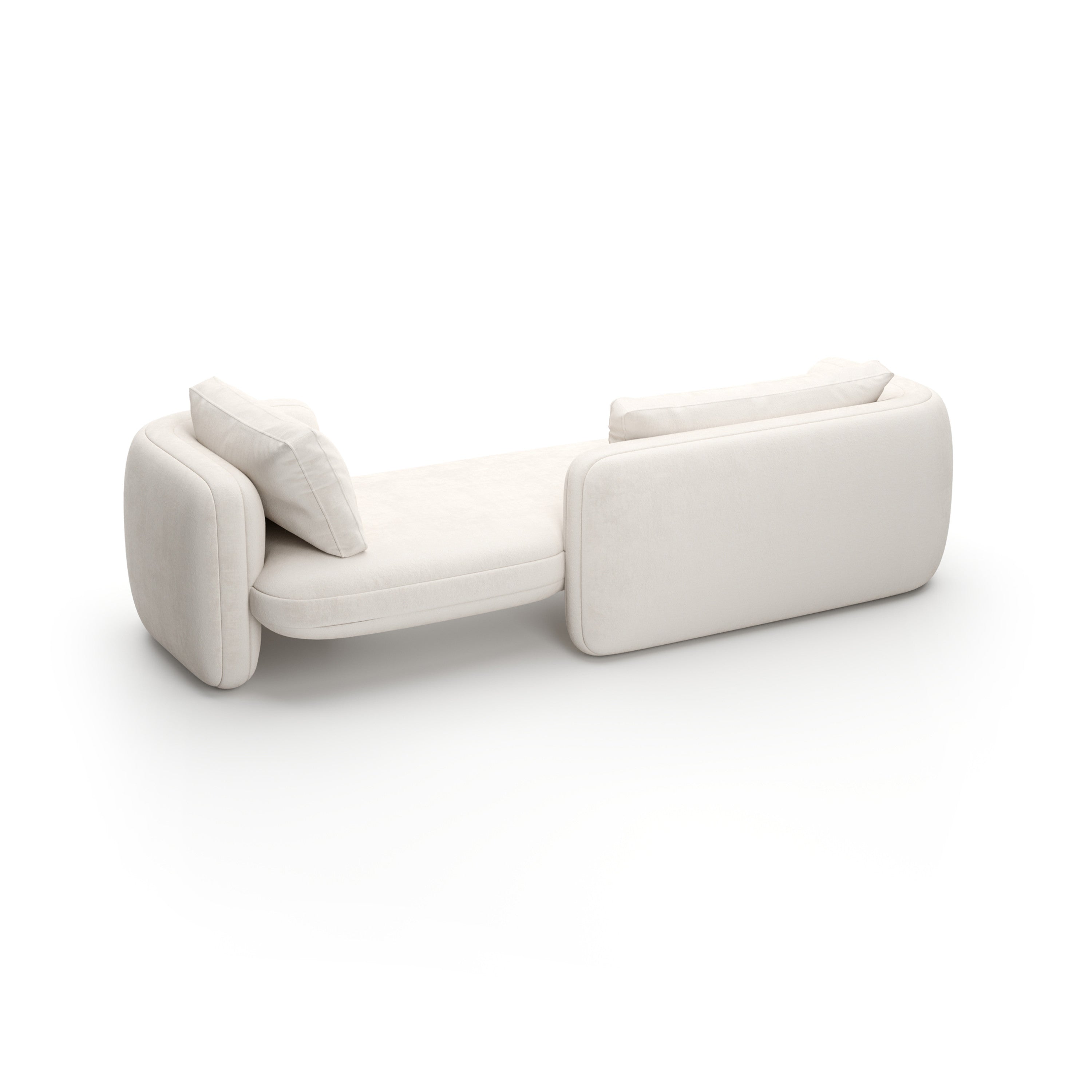 Overlap Bedroom Chaise Ecru - 3rd angle