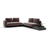 Overlap Wedge Sectional Dk Taupe - main image