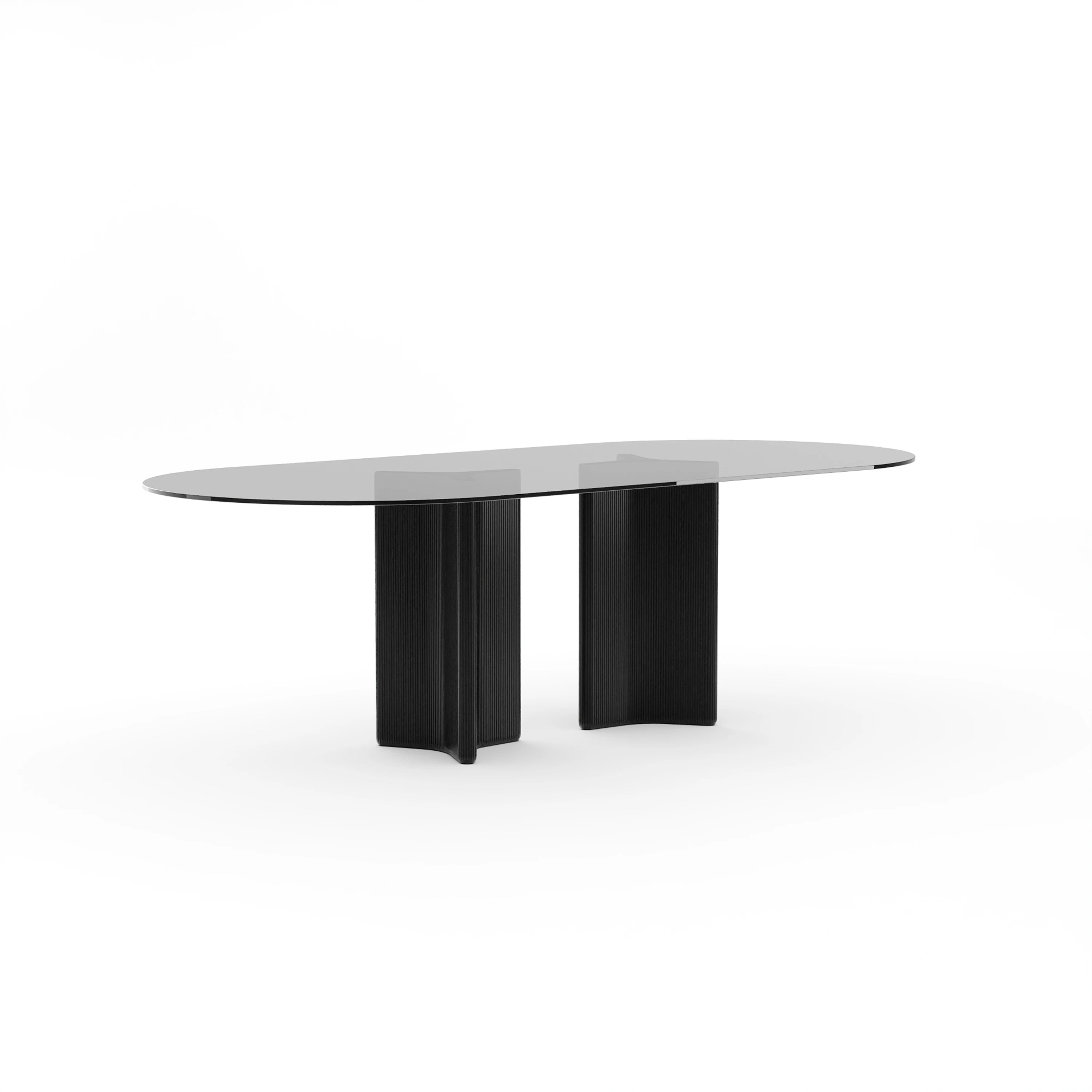 Viola Dining Table Smoked Glass - primary image