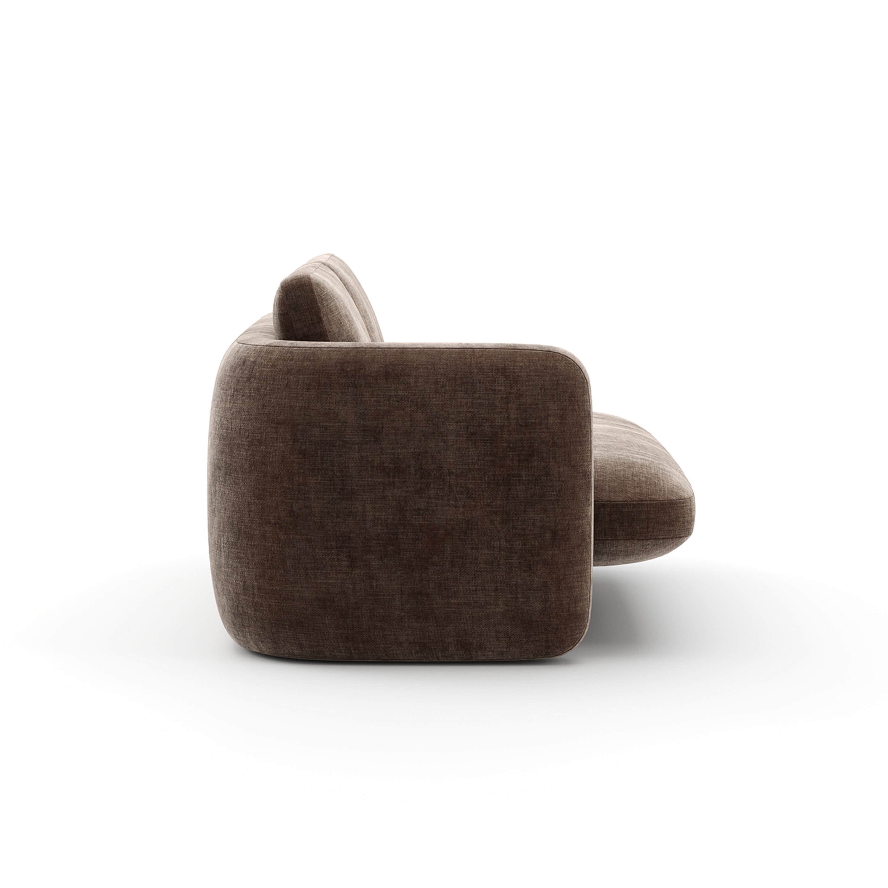 Overlap Laf Loveseat Dark Taupe - 2nd angle