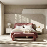 Bold King Bed - Dusty Rose in room - angle 1