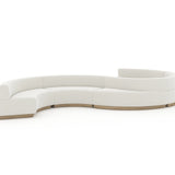 Crescent Armless Loveseat in room - angle 6.0
