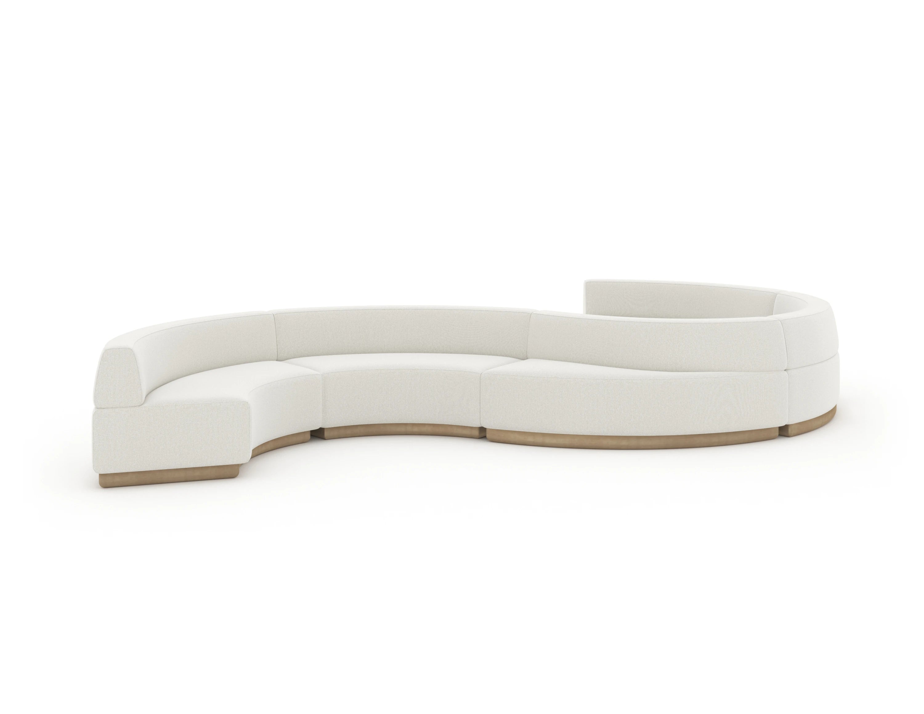Crescent Armless Loveseat in room - angle 6.0