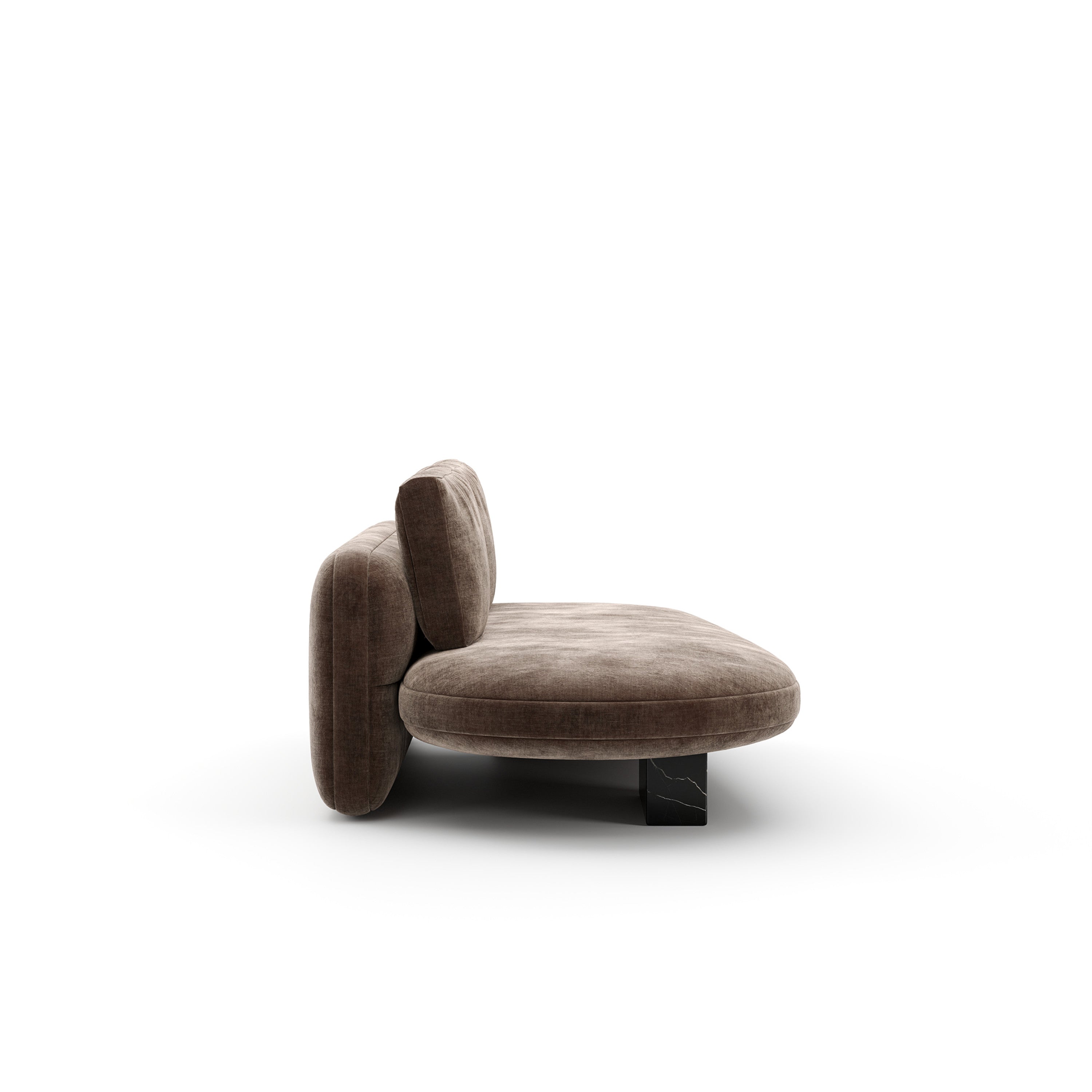 Overlap Raf Armless Bumper Dk Taupe - 2nd angle