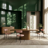 Atom Dining Table - Chocolate Nougat in room - angle 1