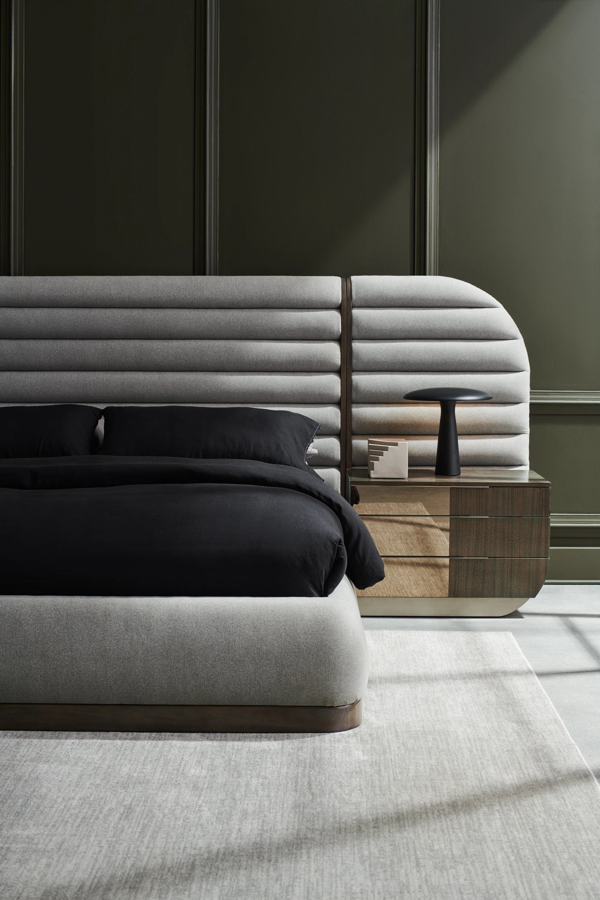 La Moda Uph Bed Side Panels in room - angle 7.0