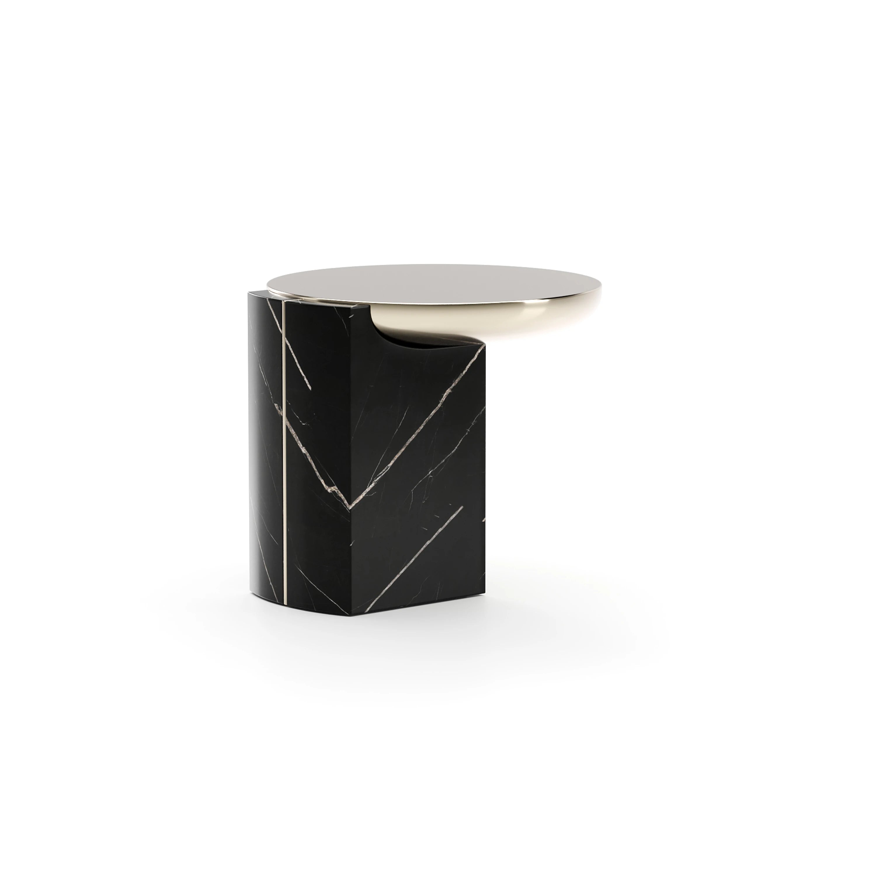 Overlap Round Side Table Dark - main image
