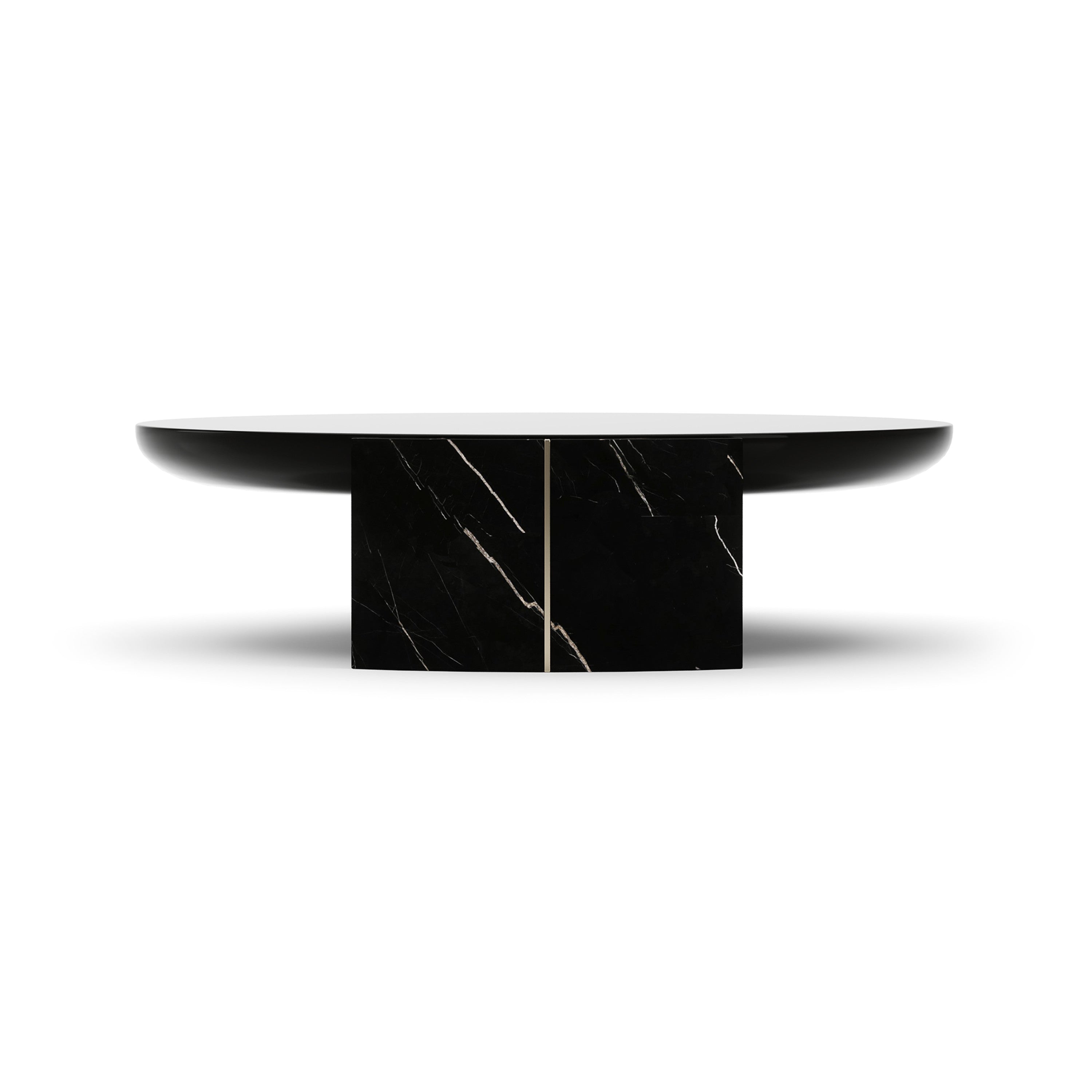 Overlap Round Cocktail Table Dark - 2nd angle