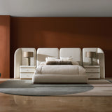 Malta Upholstered King Bed in room - angle 1