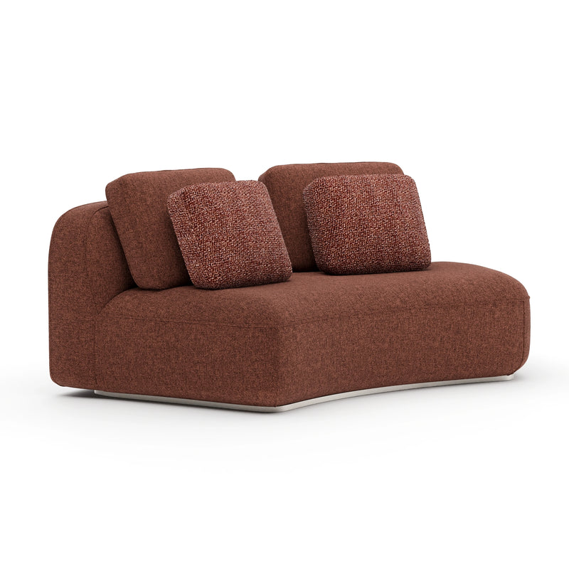 Sasso RAF Curved Armless Loveseat - Saff