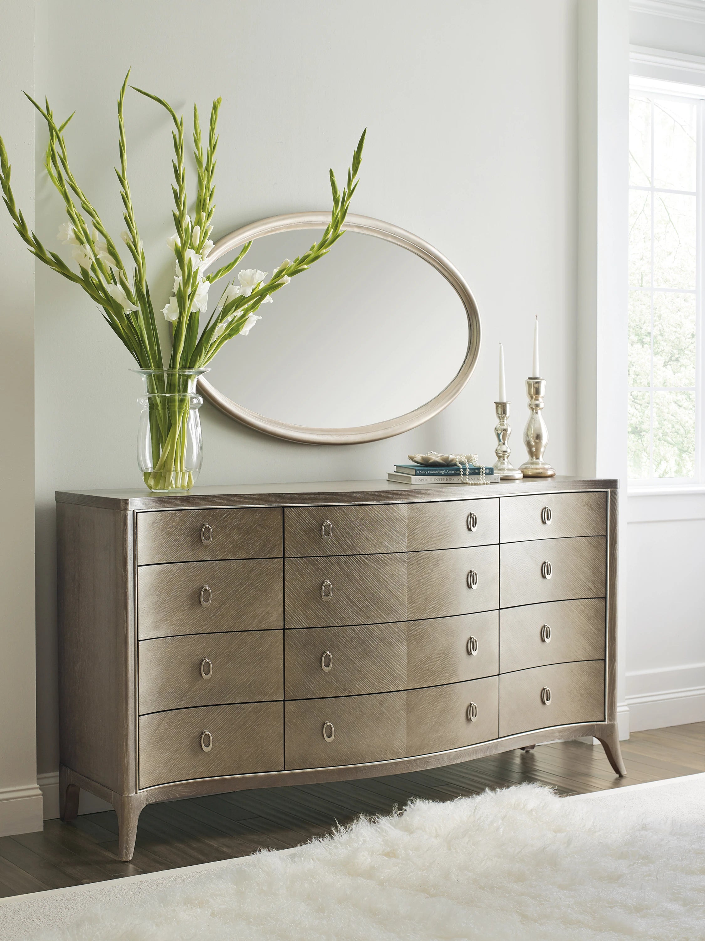 Double Dresser in room - angle 1
