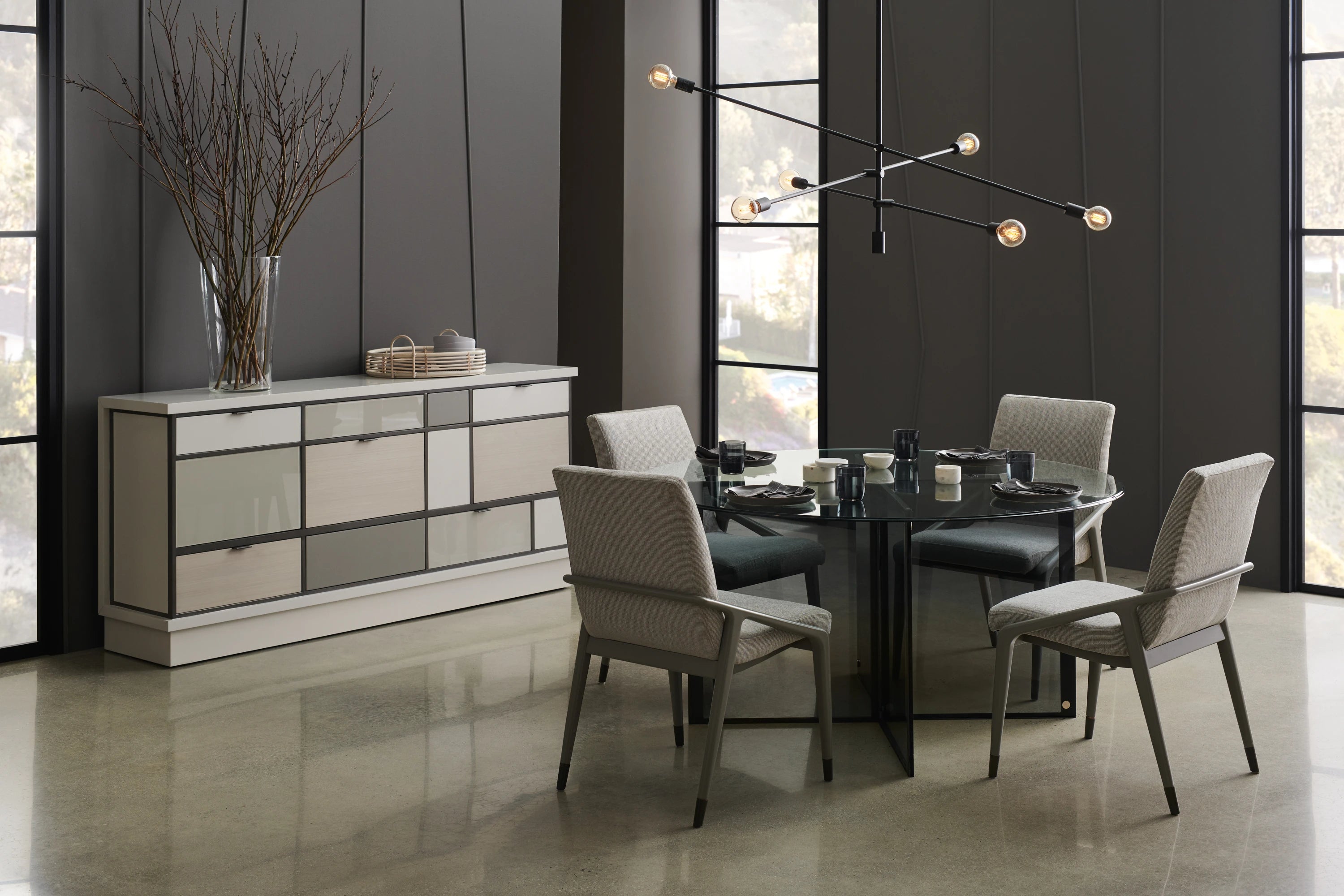 Expressions Dining Table Base in room - angle 3.0