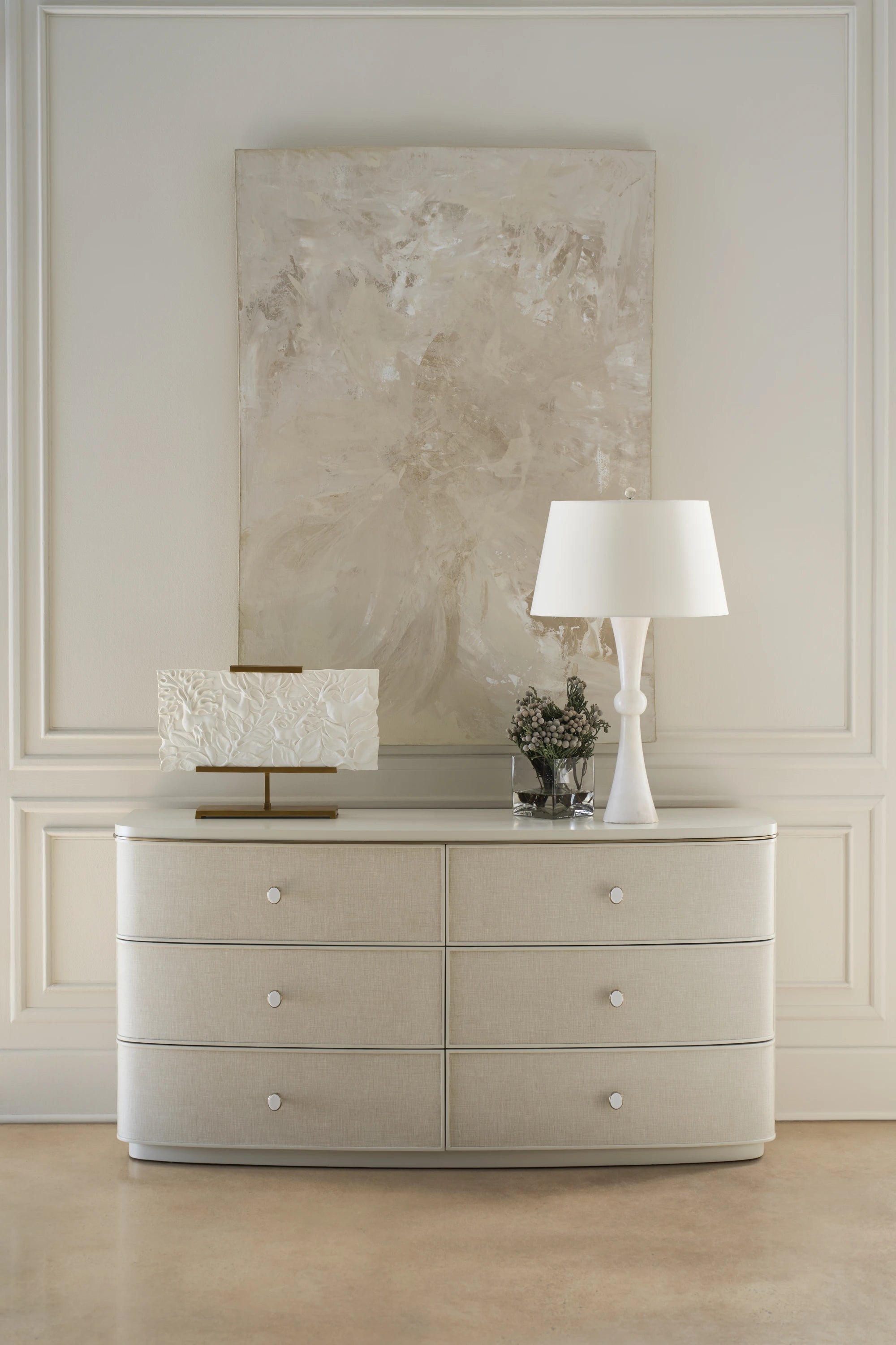 Lyon Dresser in room - angle 1