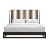 Pinstripe Slatted Bed Dark - Kg