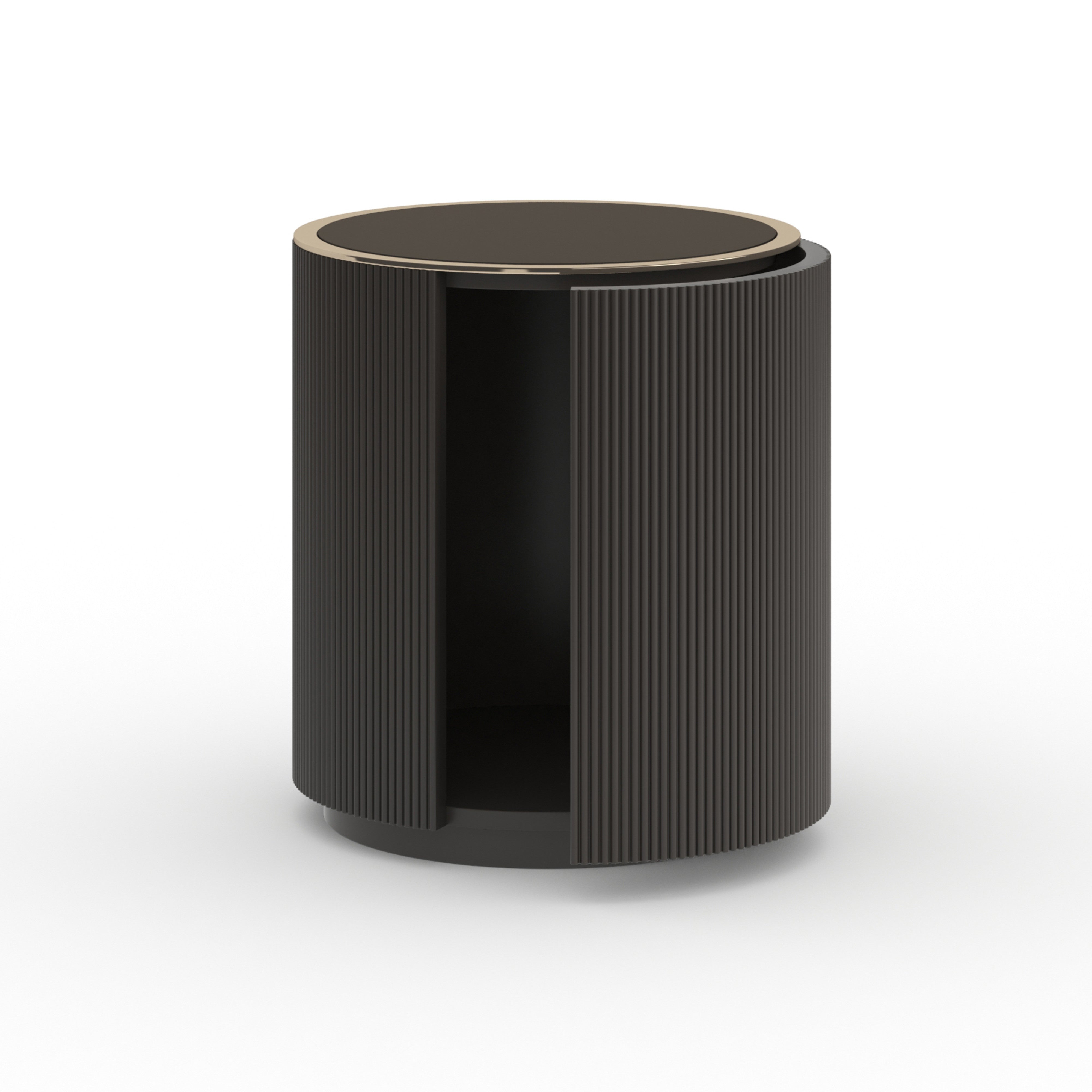 Love Round End Table - Dark Chocolate