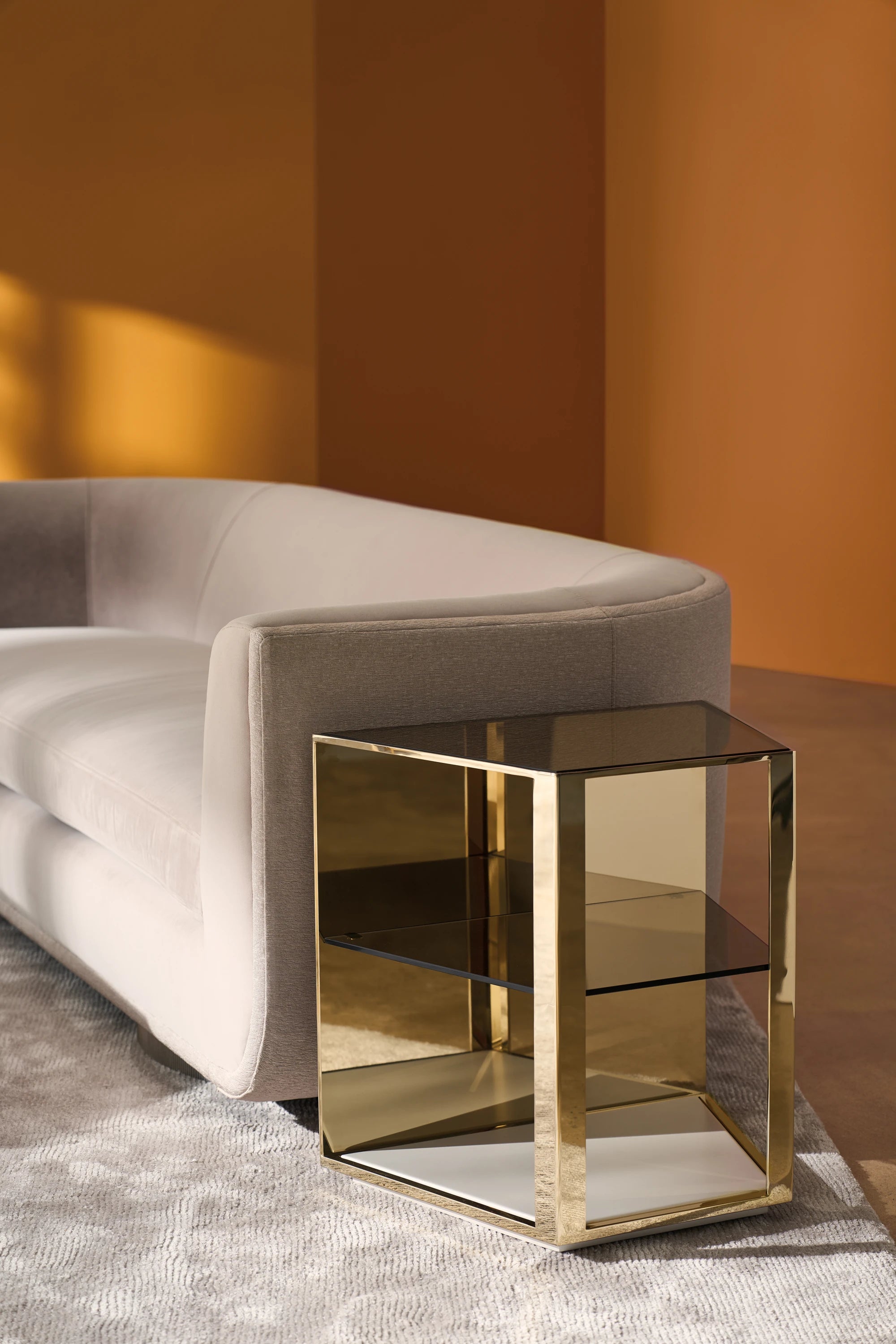 Refraction End Table in room - angle 1