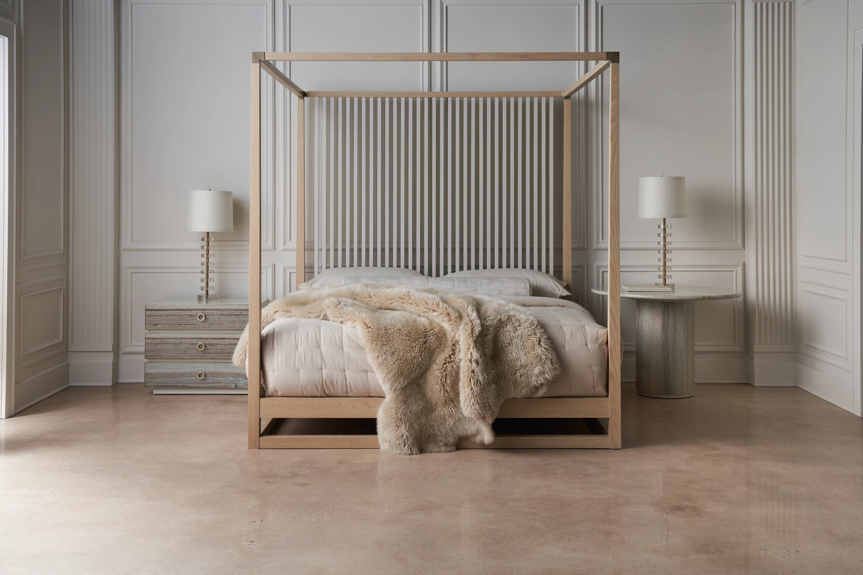 Pinstripe Light Bed - King in room - angle 4.0
