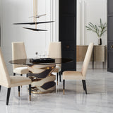 64" Round Smoked Bronze Glass Top - detail 2.0