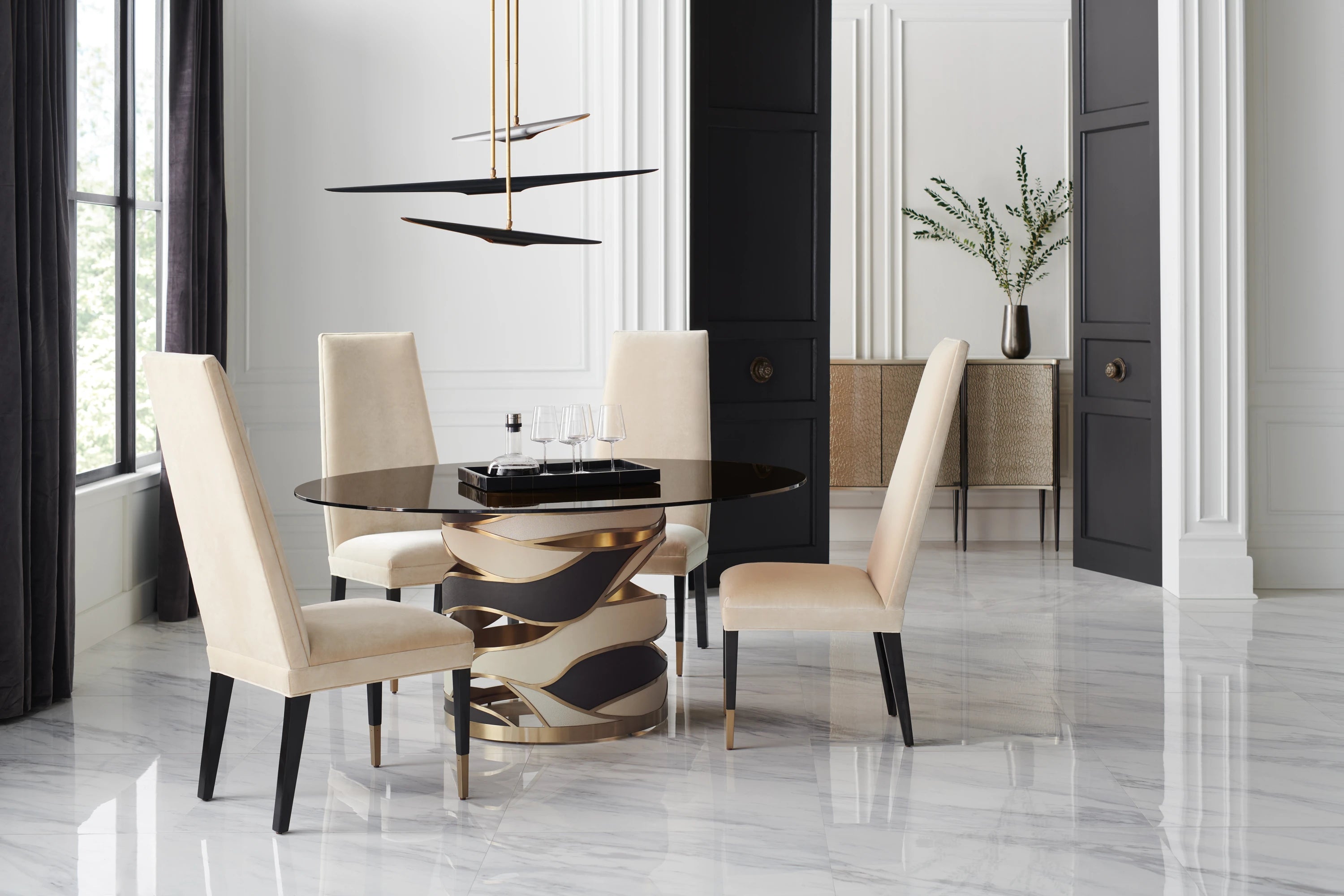 64" Round Smoked Bronze Glass Top - detail 2.0
