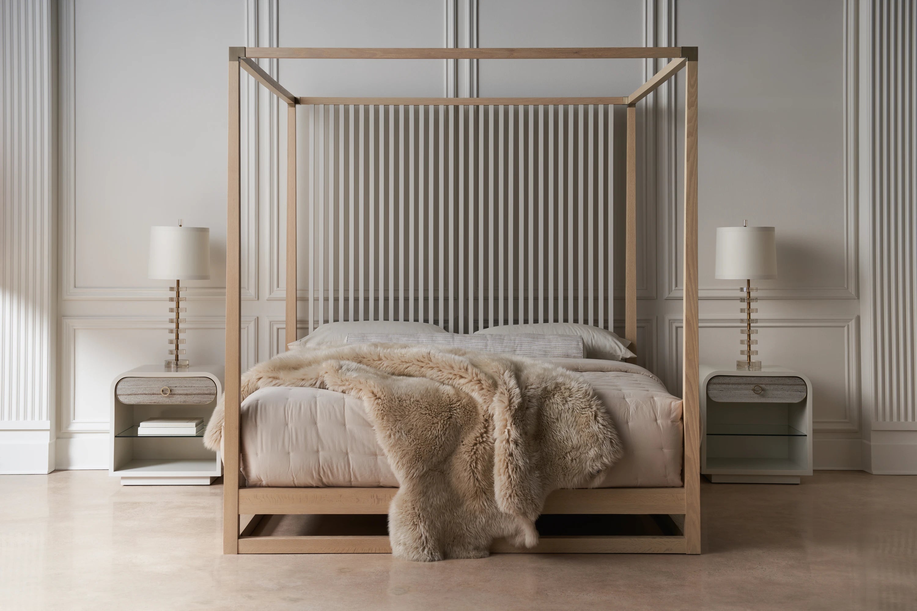 Pinstripe Light Bed - King in room - angle 5.0